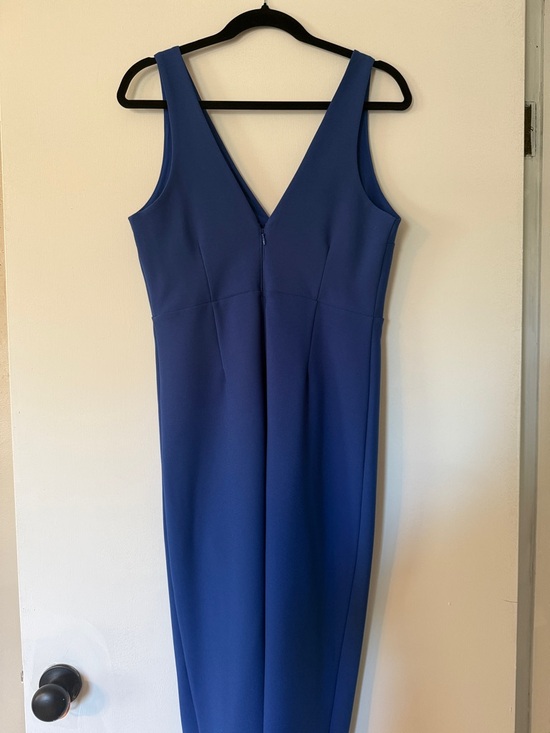 Abercrombie & Fitch Sleeveless V-Neck Midi Dress in Royal Blue - Picture 3 of 3